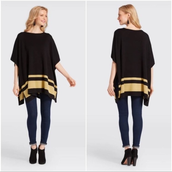 DRAPER JAMES Wool Blend Poncho - Picture 1 of 5